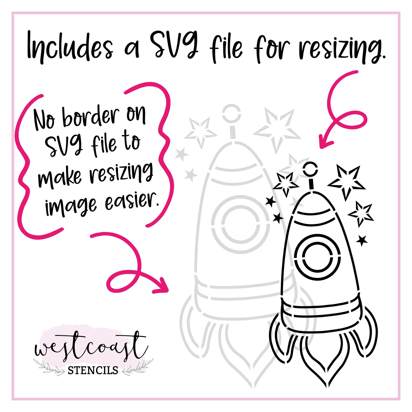 Cherry Hearts and Bows Stencil - DIGITAL DOWNLOAD