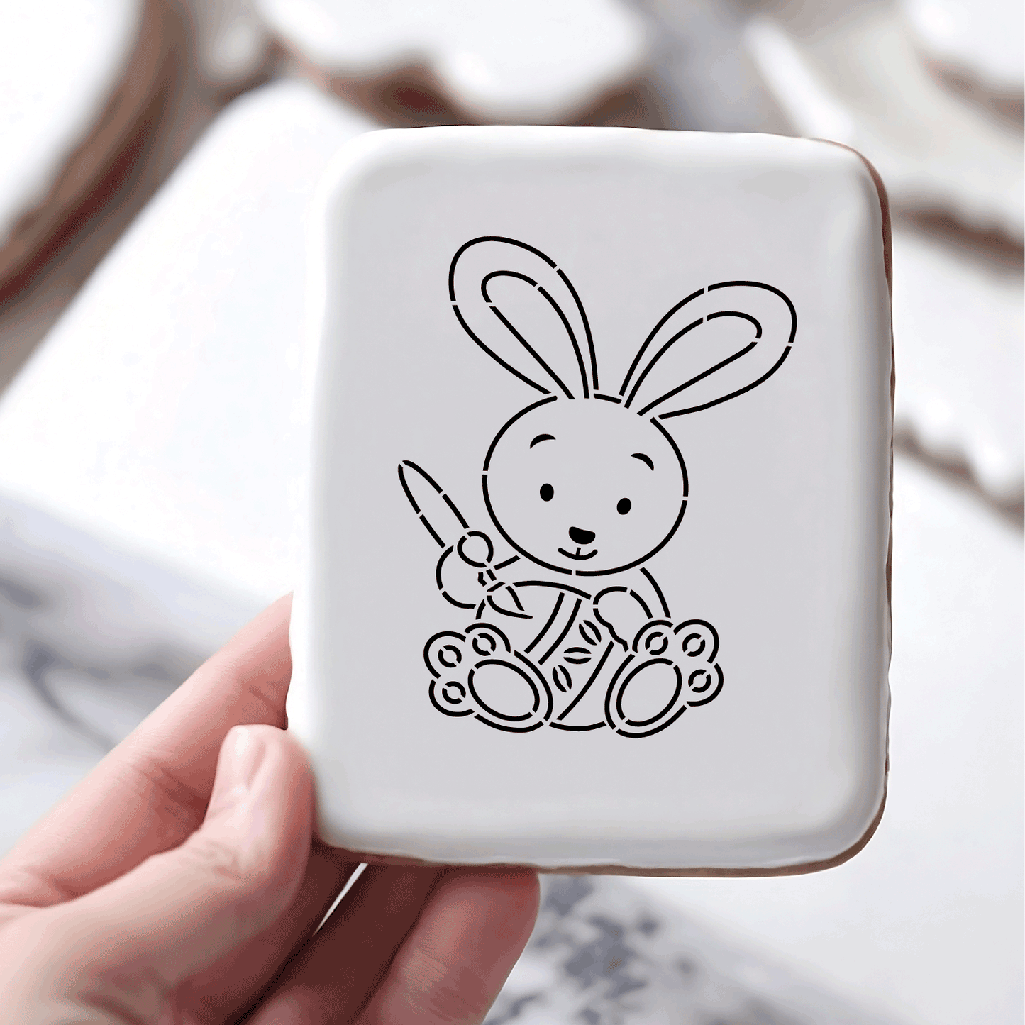 PYO Bunny Painting Easter Egg Stencil - DIGITAL DOWNLOAD