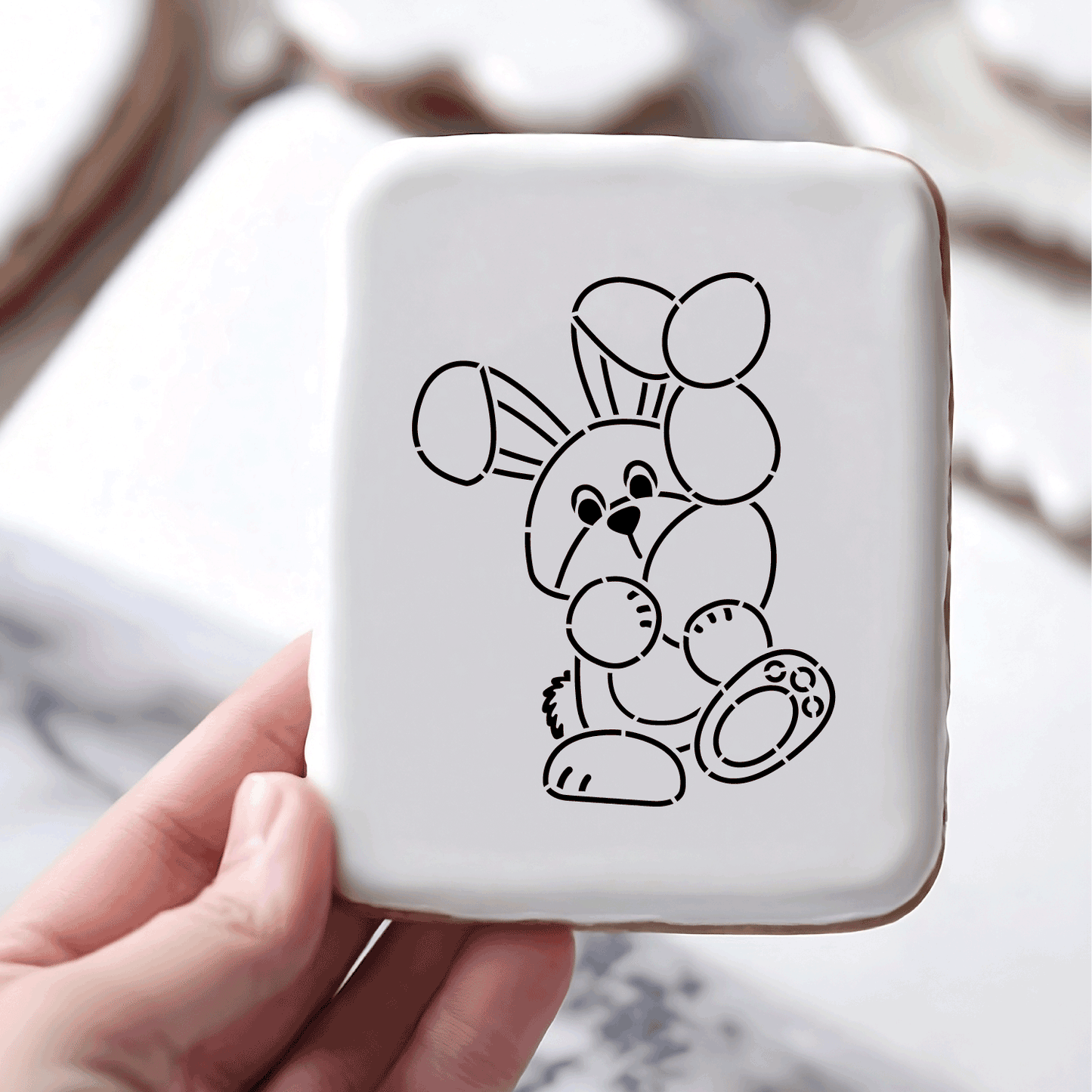 PYO Bunny Juggling Easter Eggs Stencil - DIGITAL DOWNLOAD