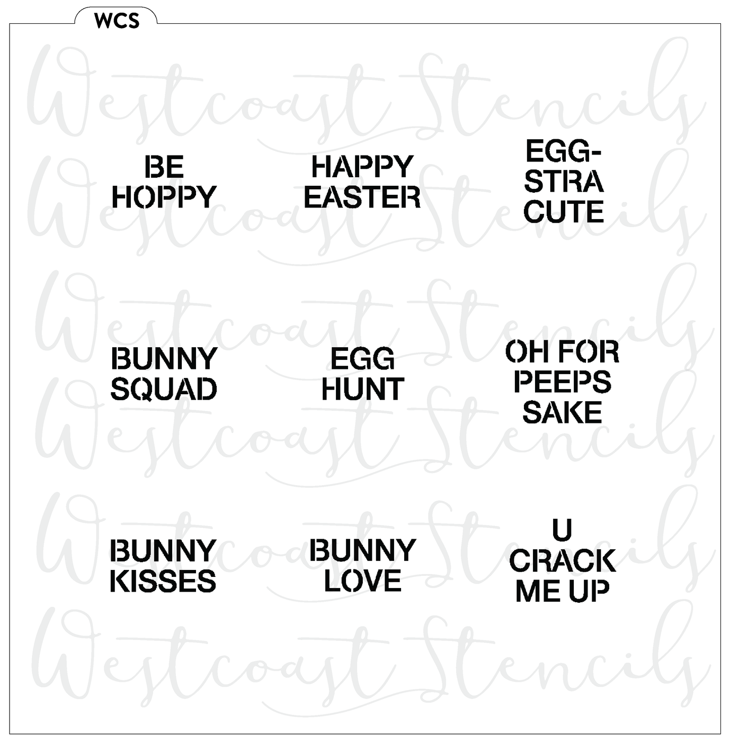 Easter Conversation Eggs Stencil - DIGITAL DOWNLOAD