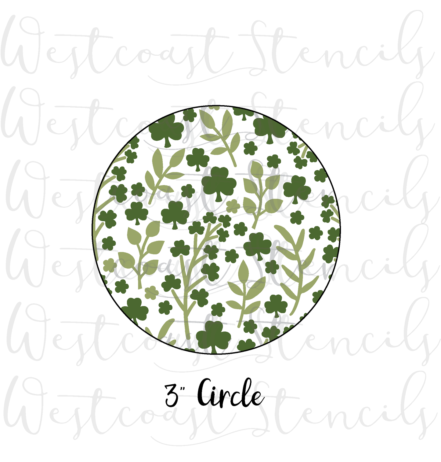 Garden of Clover Stencil, 2 Piece - Digital Download