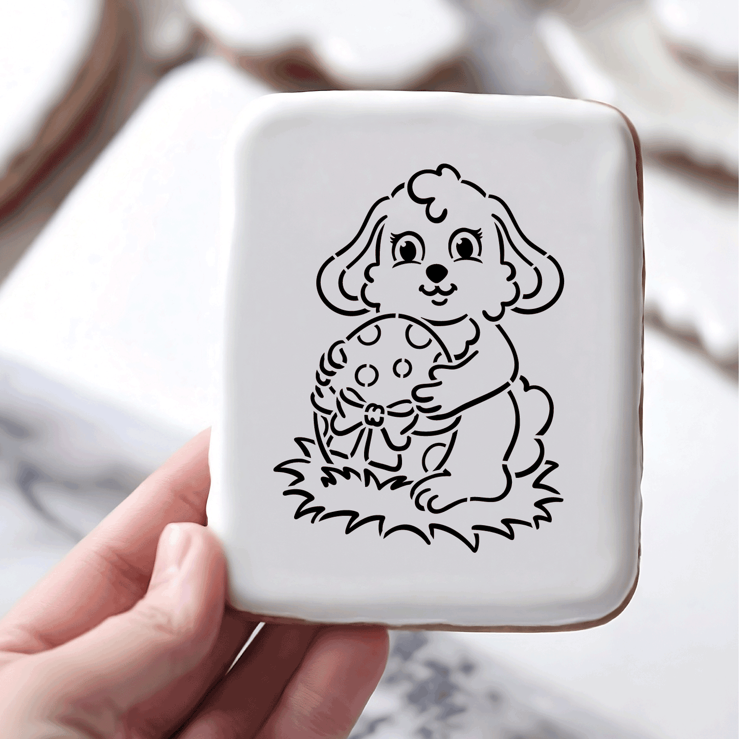 PYO Lamb with Easter Egg Stencil - DIGITAL DOWNLOAD