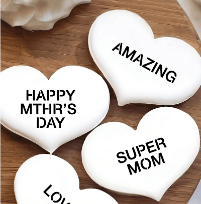 Mom Conversation Hearts Stencil - DIGITAL DOWNLOAD