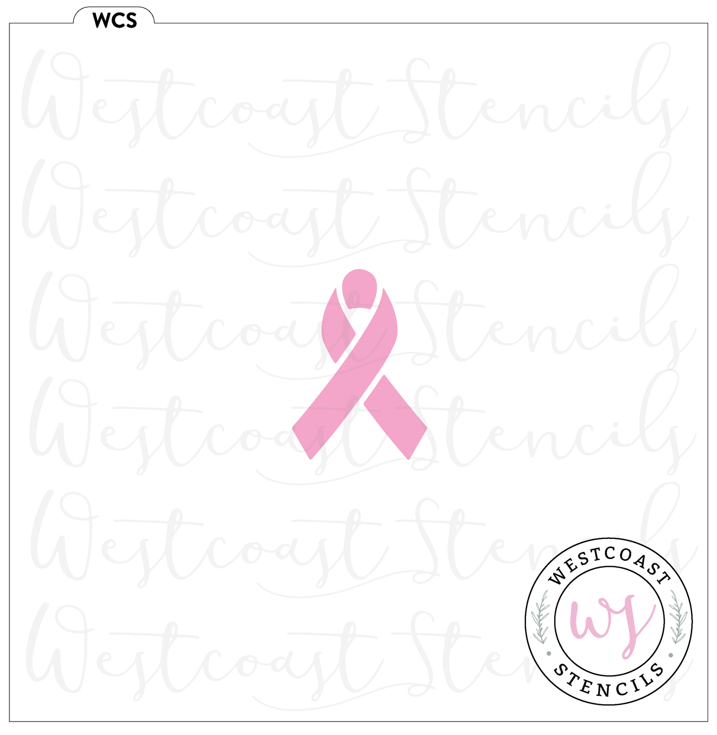 Pink Ribbon Stencil - DIGITAL DOWNLOAD