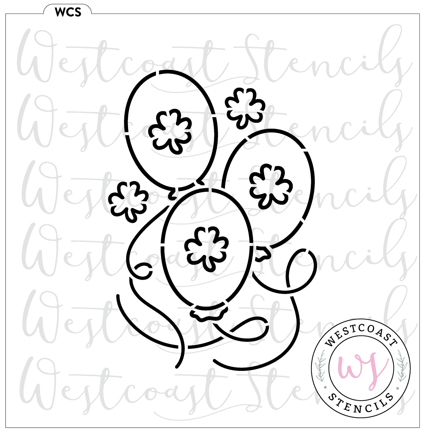 PYO St. Paddy Day Balloons Stencil - Digital Download