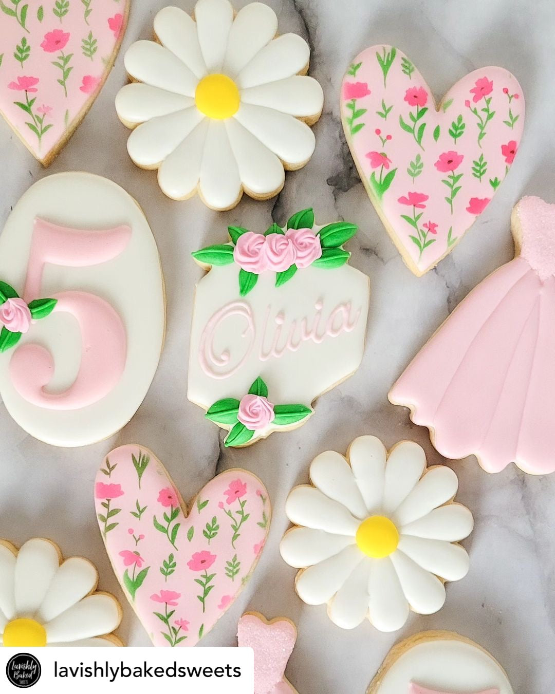 Wild Blossoms Background Stencil - Digital Download