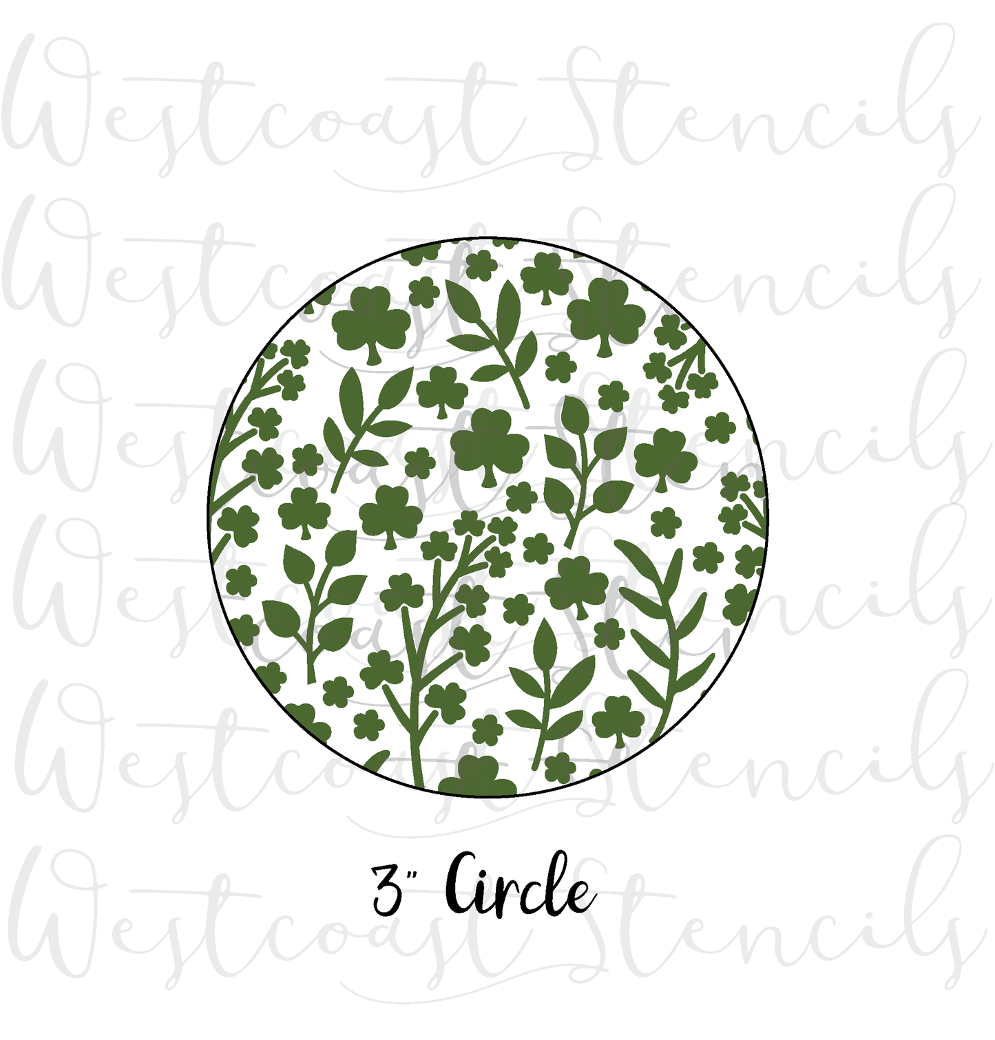 Garden of Clover Stencil, 1 Piece - Digital Download