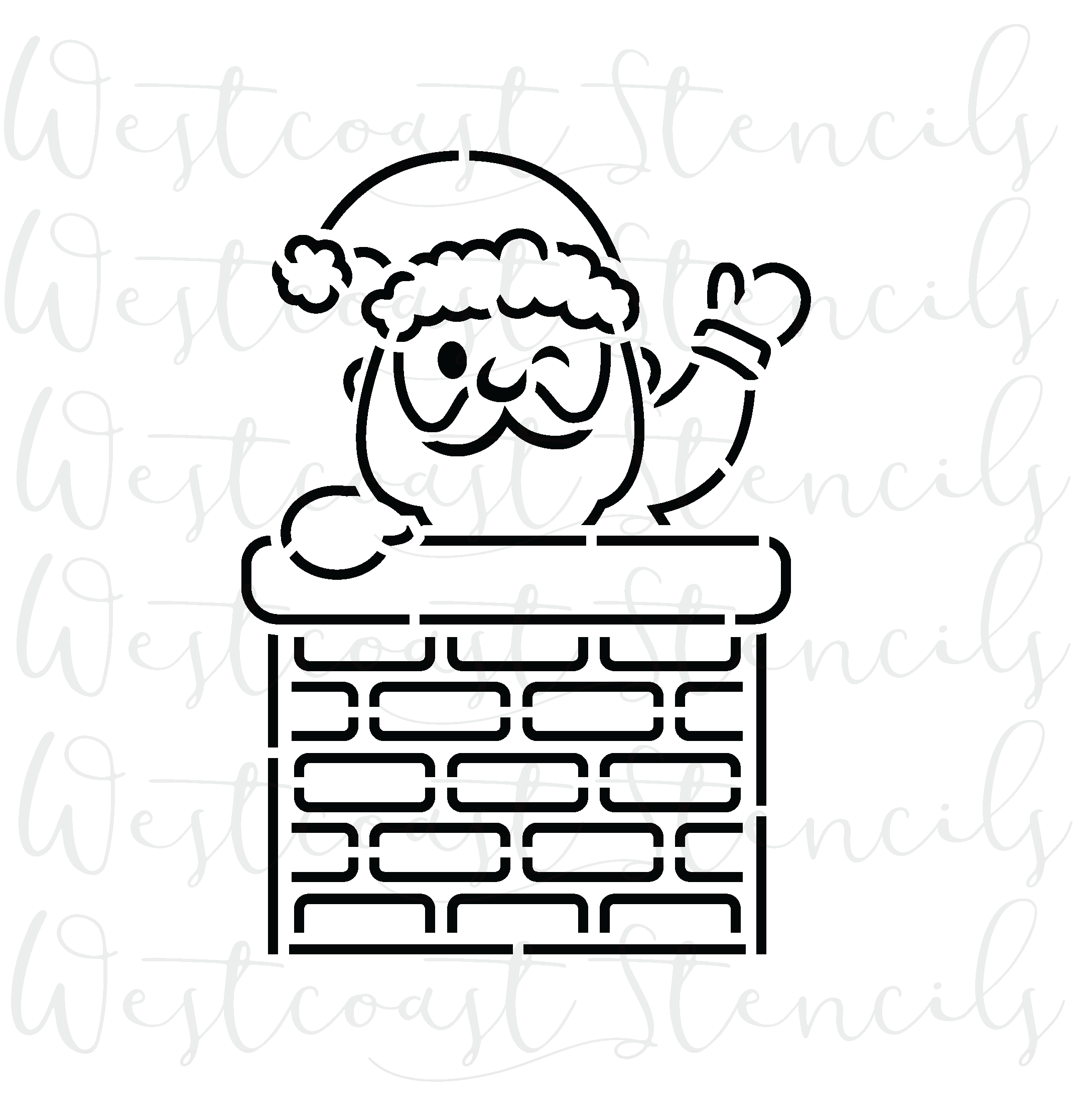 PYO Santa in Chimney Stencil – Westcoast Stencils