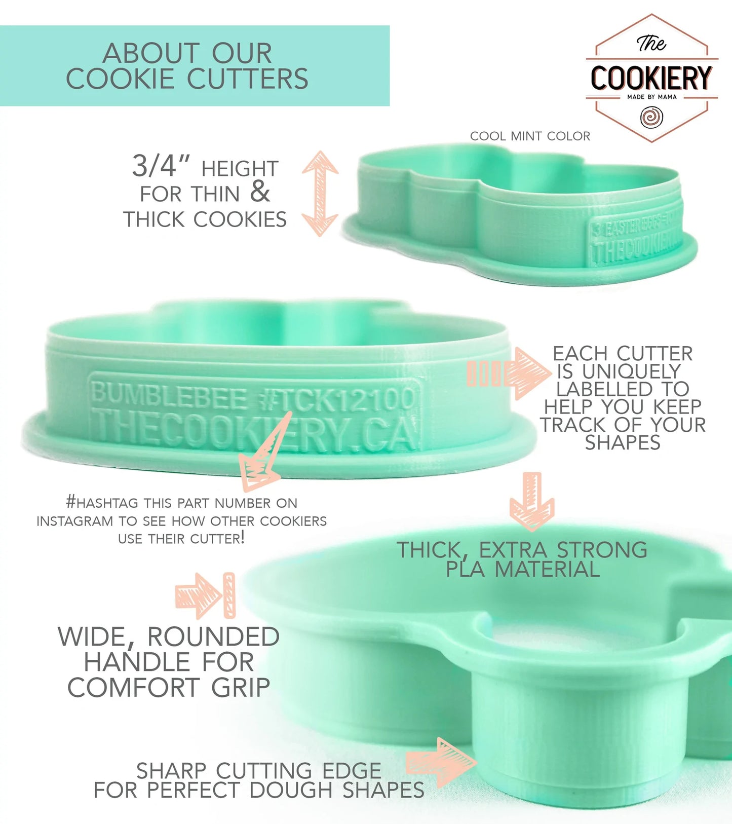 ASSORTED EASTER MINI COOKIE CUTTER SET - MINI COOKIE CUTTERS - 3D PRINTED COOKIE CUTTER - TCK13149 - SET OF 4