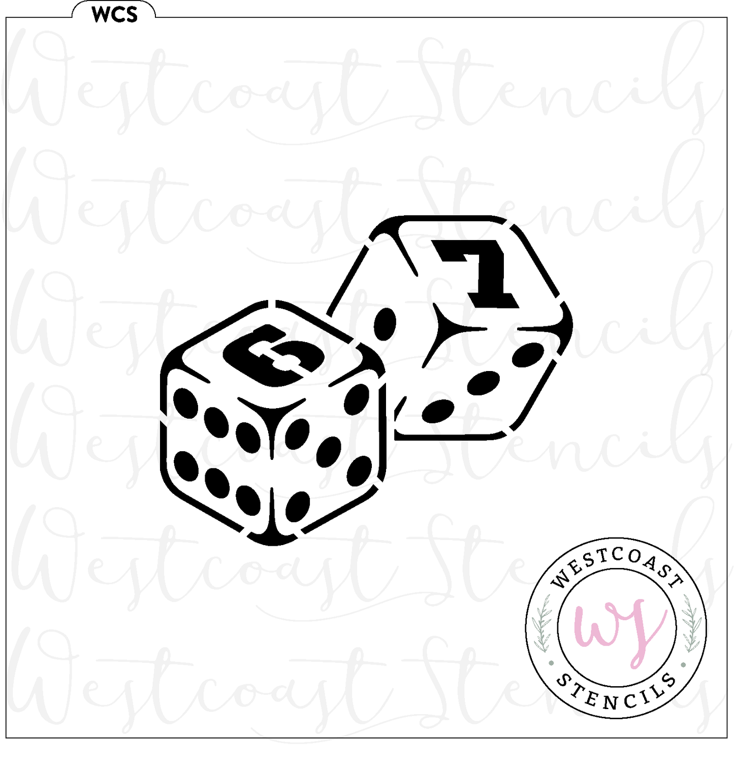 67 Dice Stencil - DIGITAL DOWNLOAD