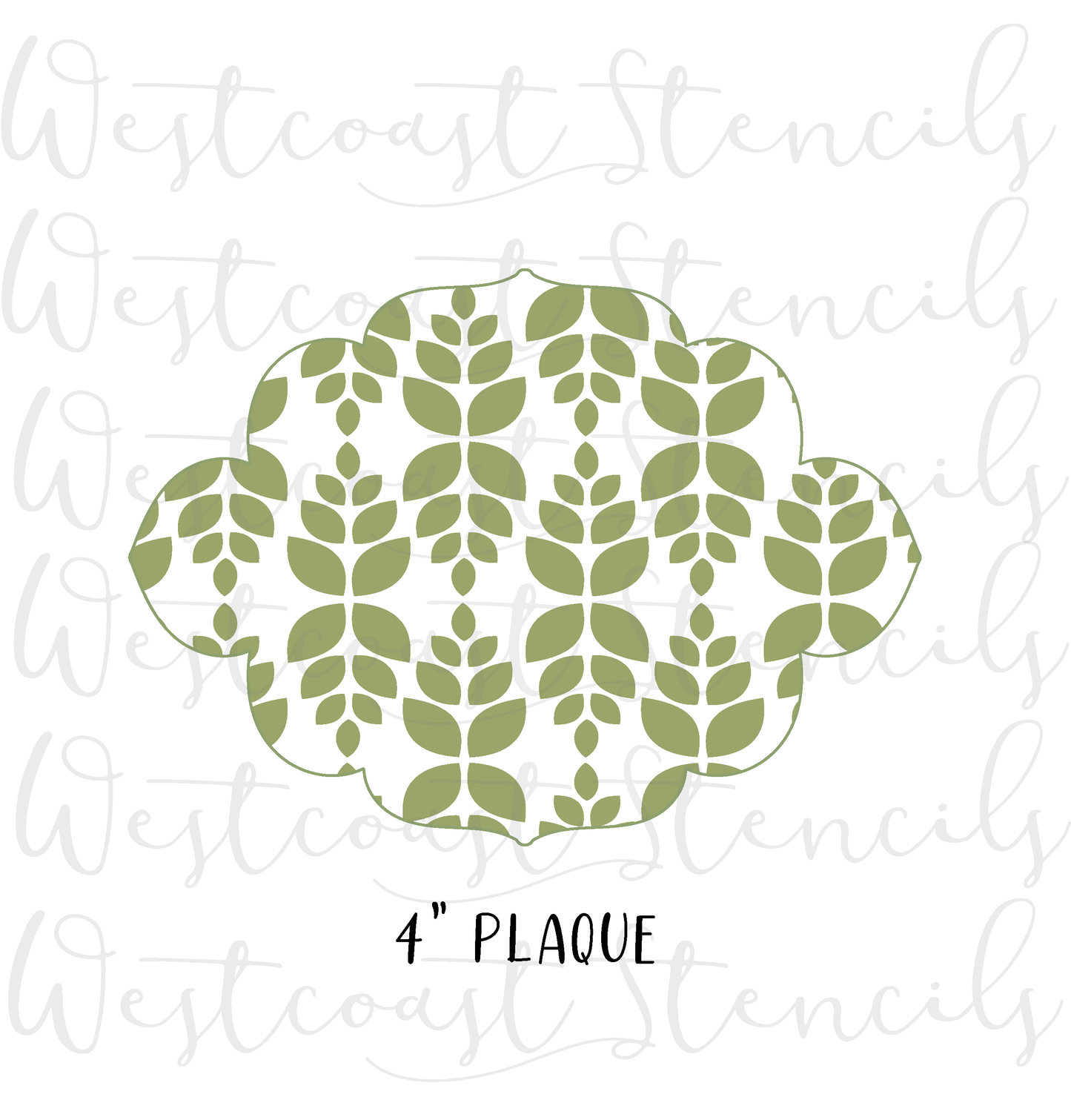 Abstract Fern Background Stencil