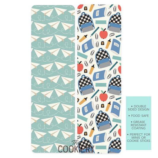 BACKPACKS AND PAPER PLANES FOOD SAFE COOKIE CARD BACKERS - THE COOKIERY