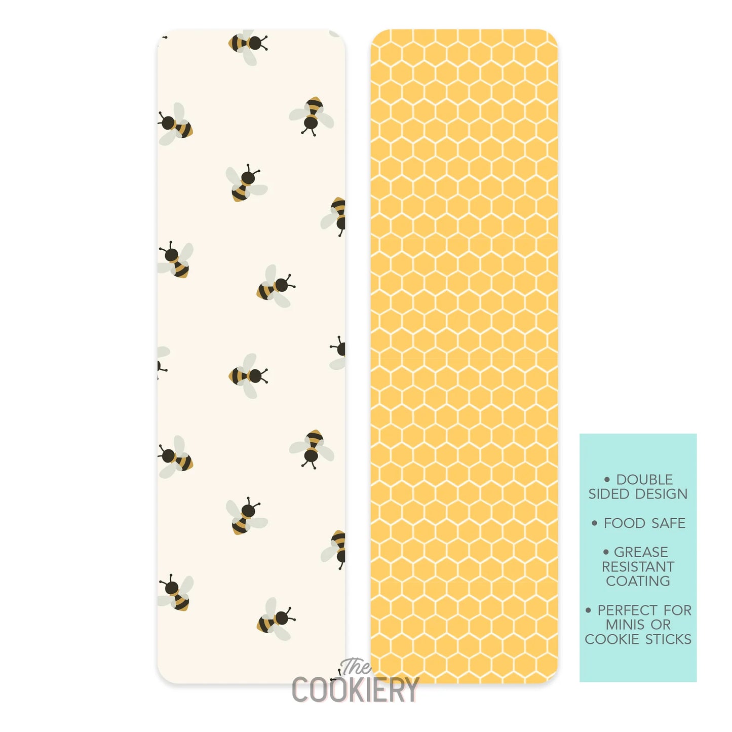 HONEYBEE GREASE-RESISTANT FOOD SAFE COOKIE CARD BACKERS - THE COOKIERY