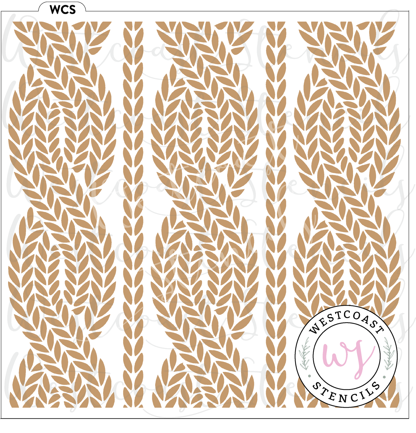 Cable Knit Stencil, Large - DIGITAL DOWNLOAD