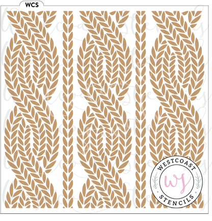 Cable Knit Stencil, Large - DIGITAL DOWNLOAD