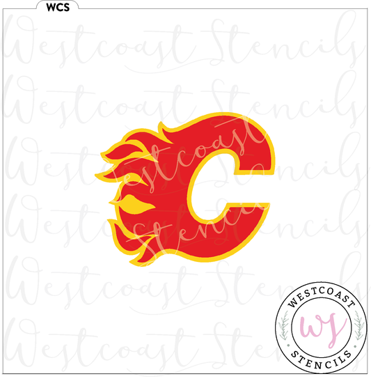 Calgary Flames Stencil - Digital Download