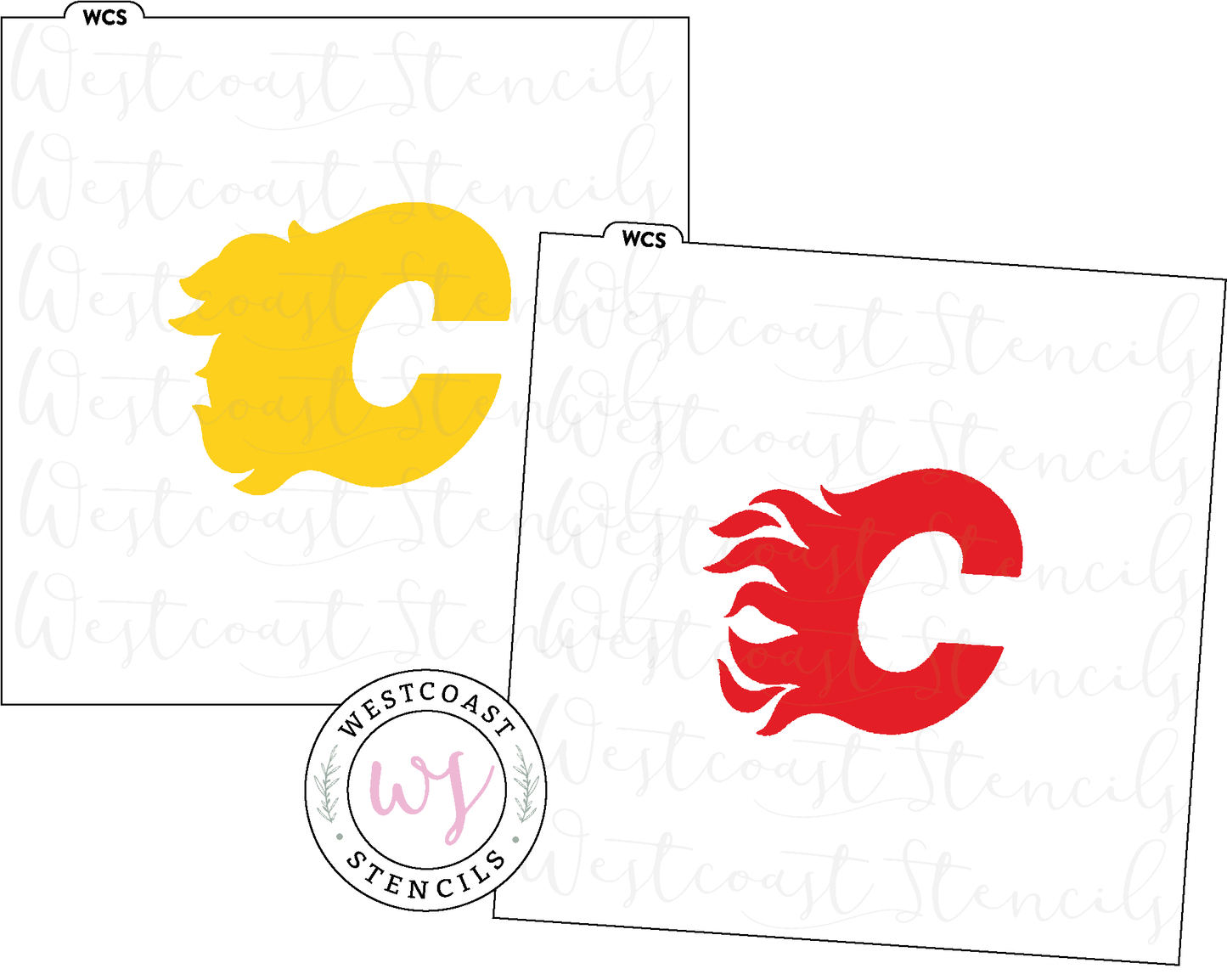 Calgary Flames Stencil - Digital Download