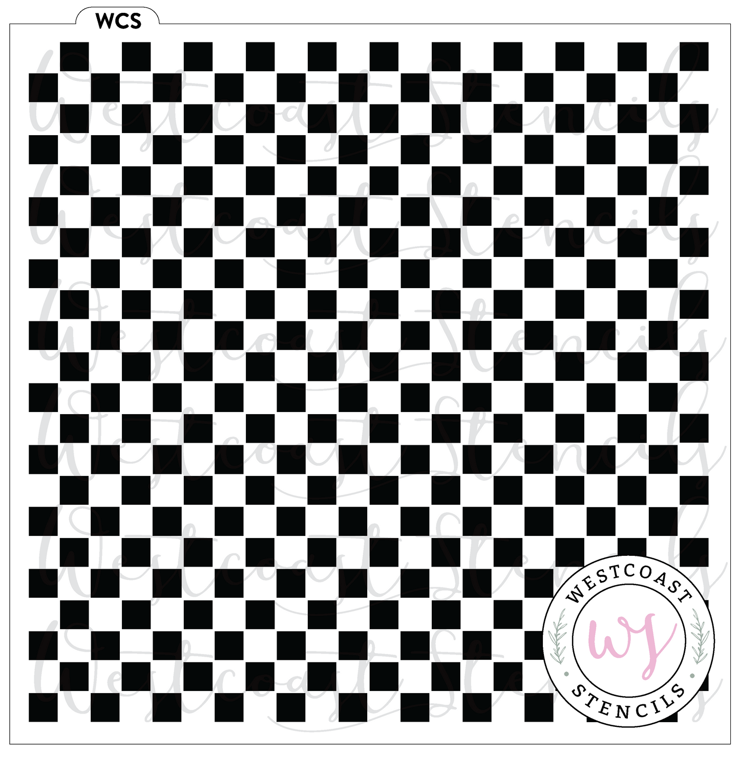 Checkerboard Stencil, Small - Digital Download