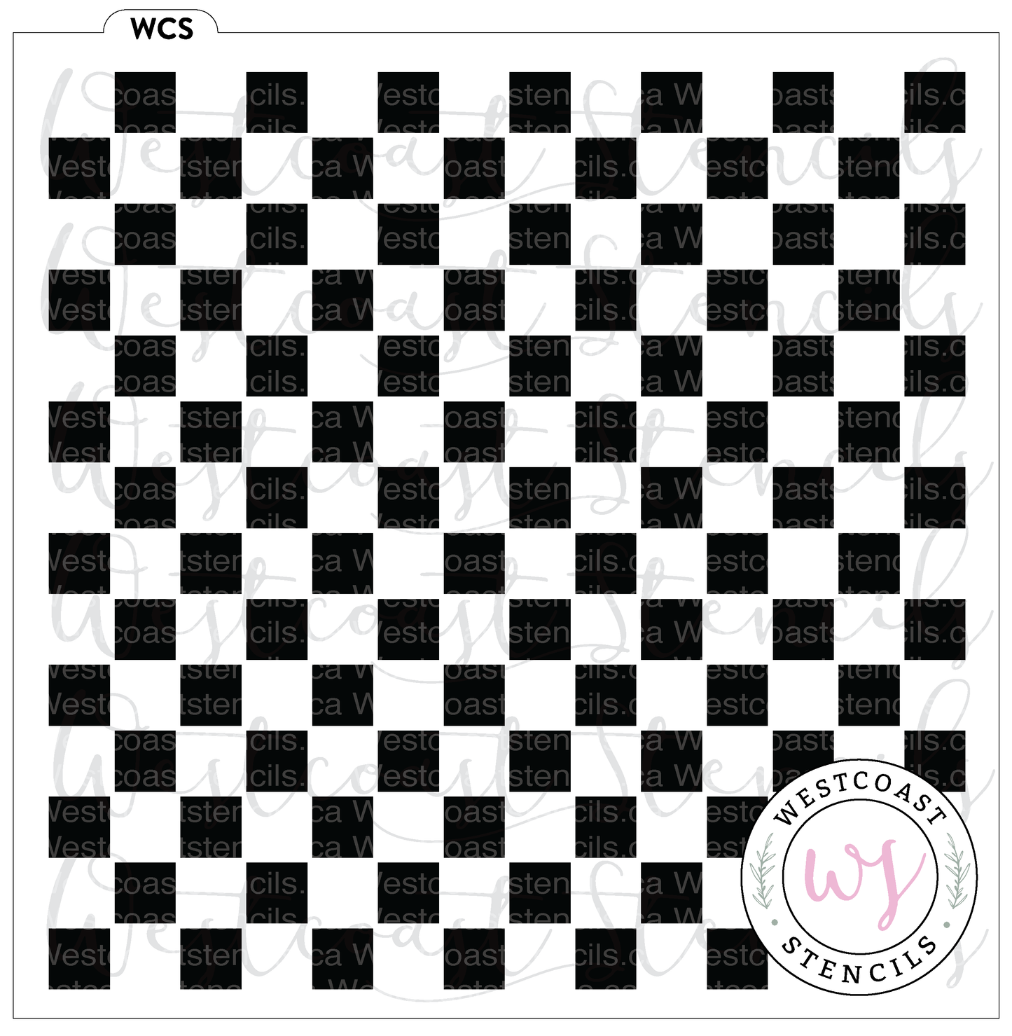 Checkerboard Stencil - Digital Download