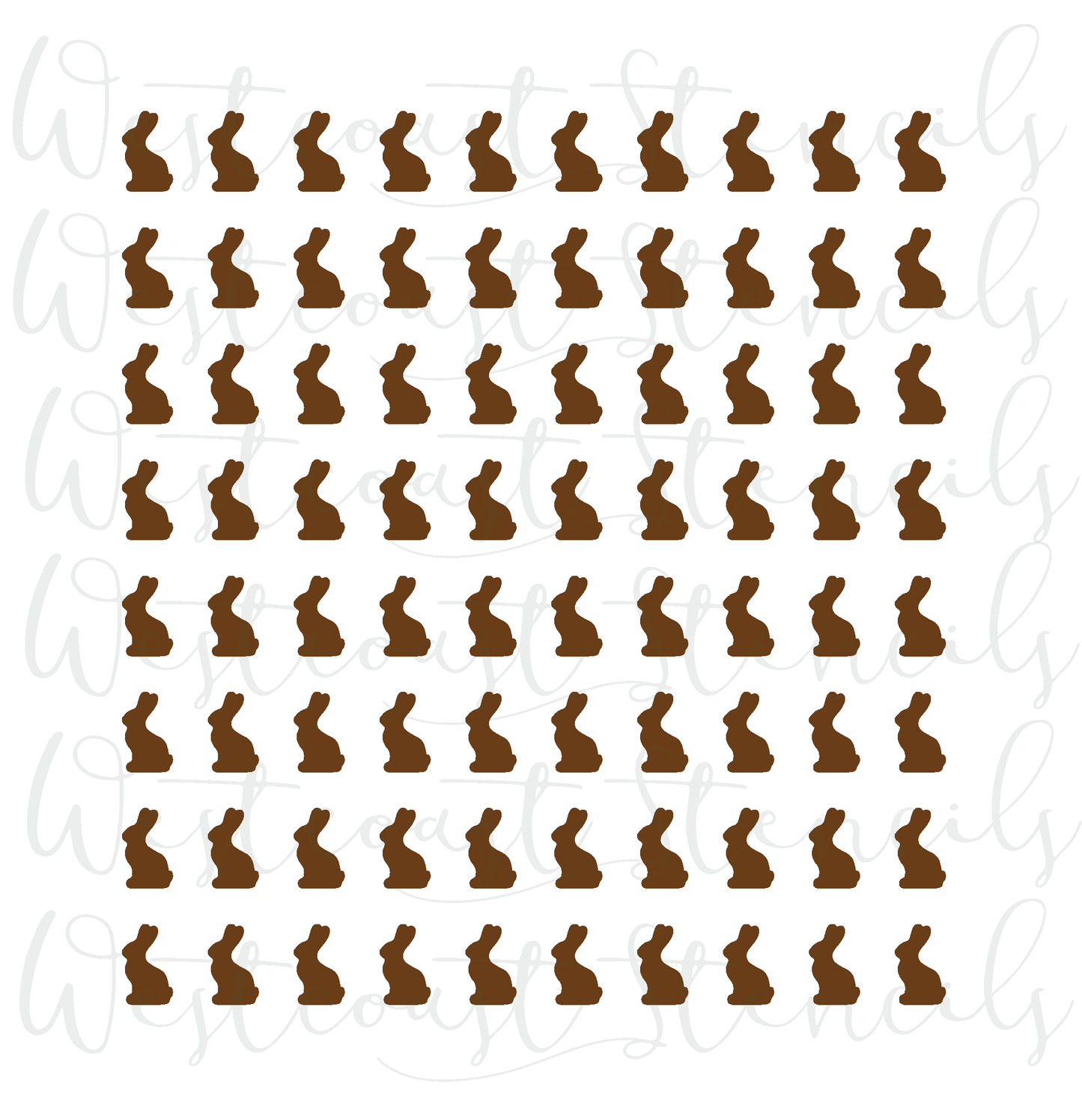 Chocolate Bunny Sprinkle Stencil