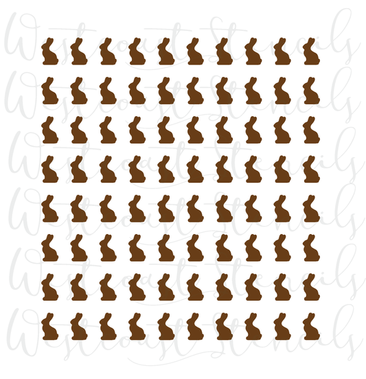 Chocolate Bunny Sprinkle Stencil