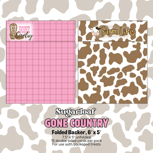 Gone Country - 6" x 5" Folded Backers