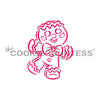 Happy Gingerbread Man PYO Stencil - Drawn by Krista