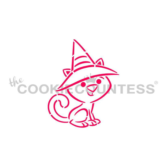 Witchy Kitten PYO Stencil - Drawn by Krista