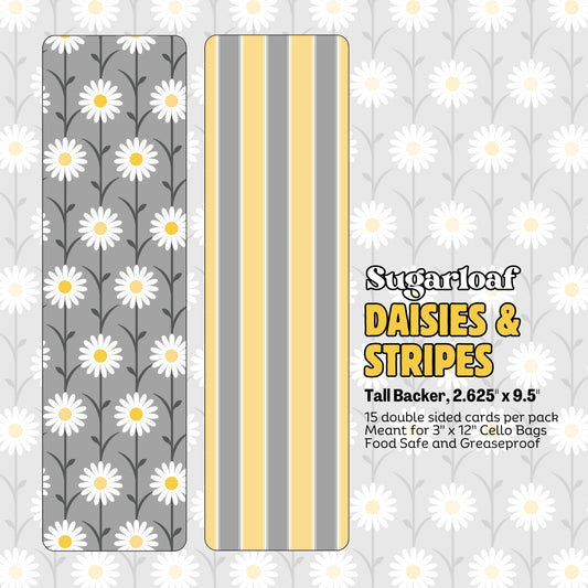 Daisies & Stripes - 9.5" x 2.625" Tall Backers