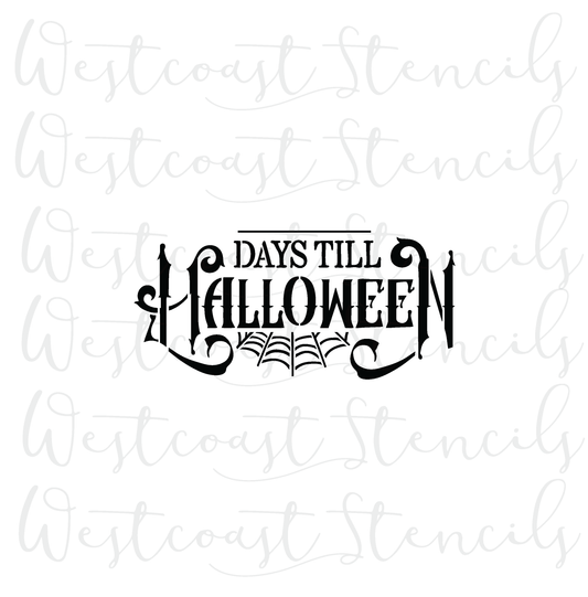 Days Til Halloween Stencil