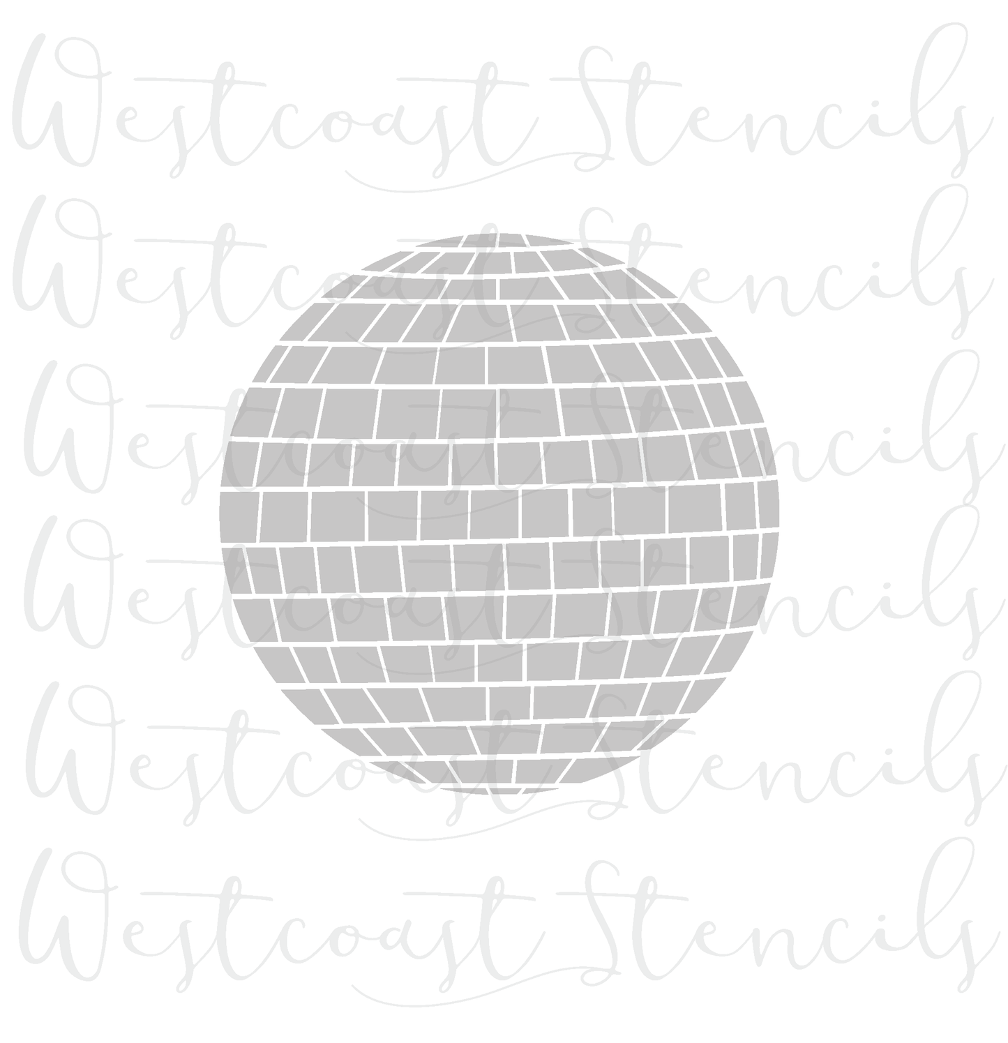 Disco Ball Stencil, Style 1