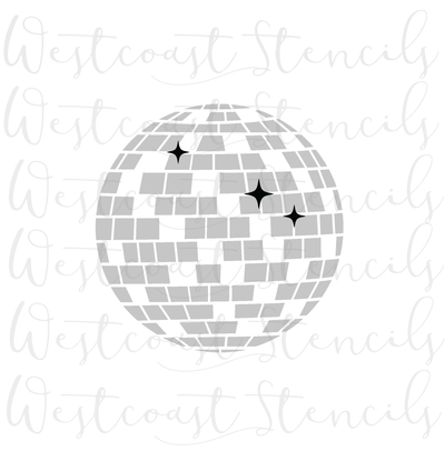 Disco Ball Stencil, Style 2
