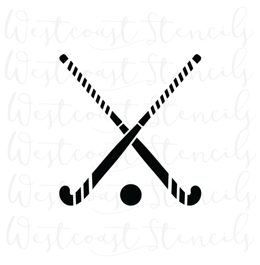 Field Hockey Sticks Stencil