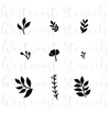 Floral and Greenery Elements Stencil