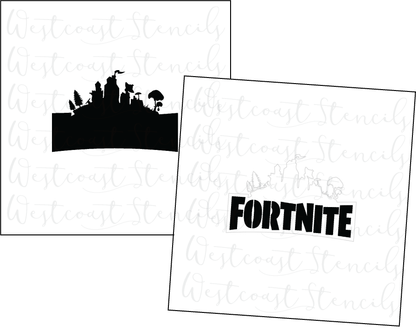 Fortnite Stencil, 2 piece