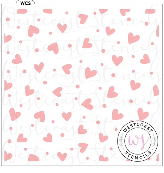 Heart Polka Dots - DIGITAL DOWNLOAD