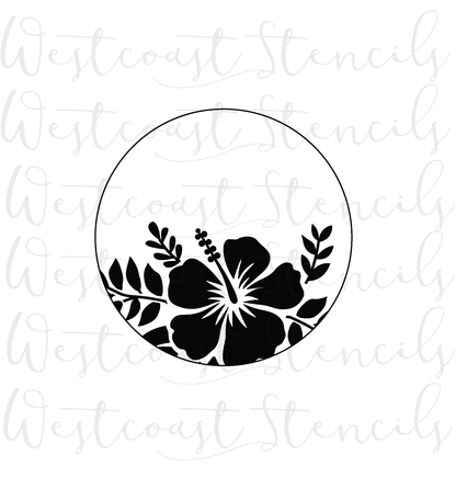 Hibiscus Floral Stencil