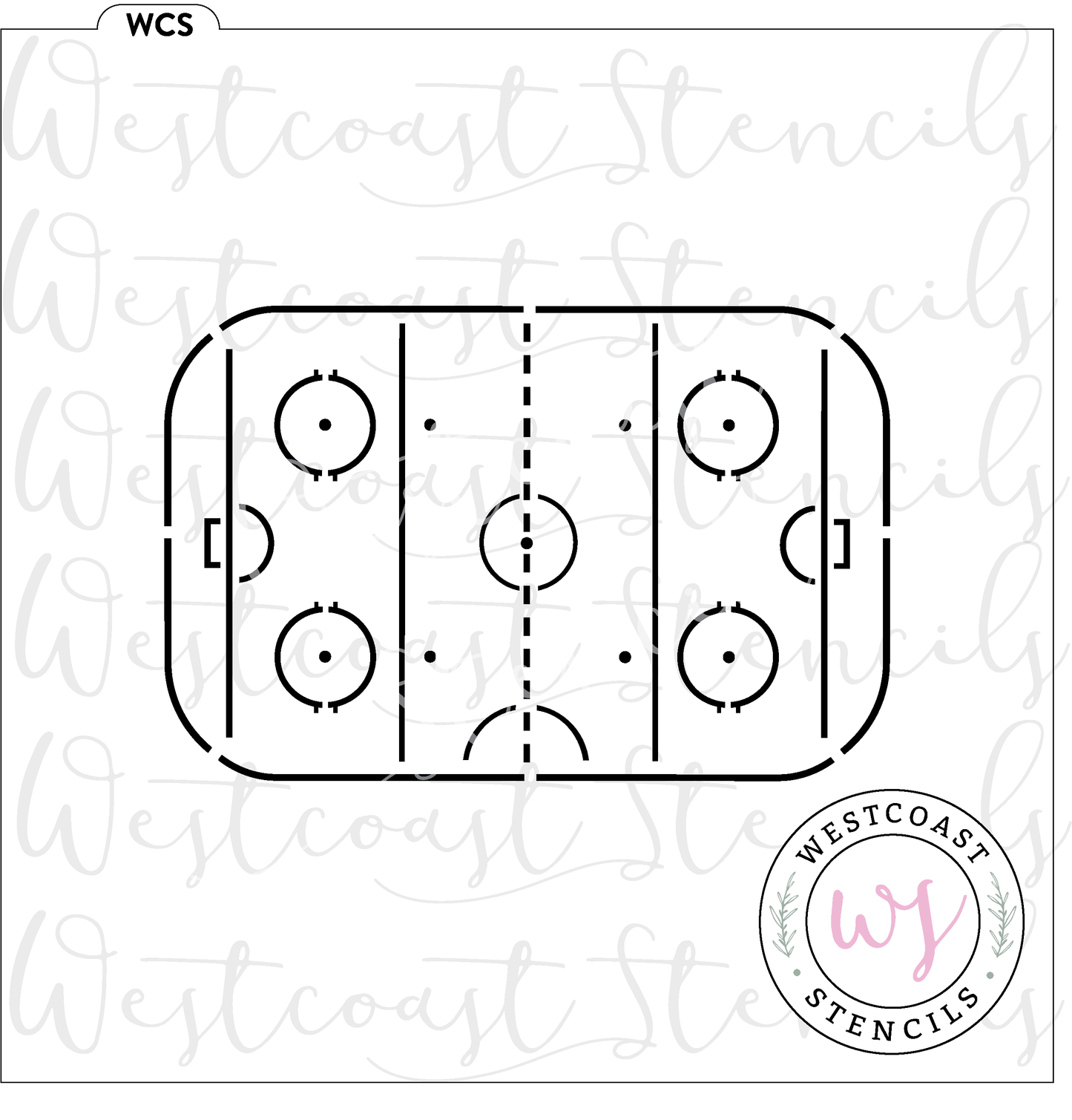 Hockey Rink Stencil - Digital Download