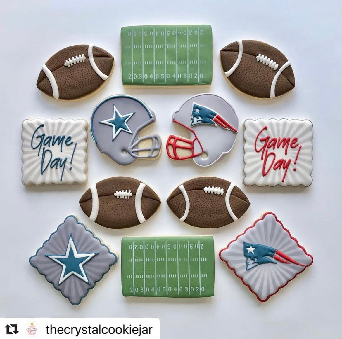 Football Field Stencil, Style 1