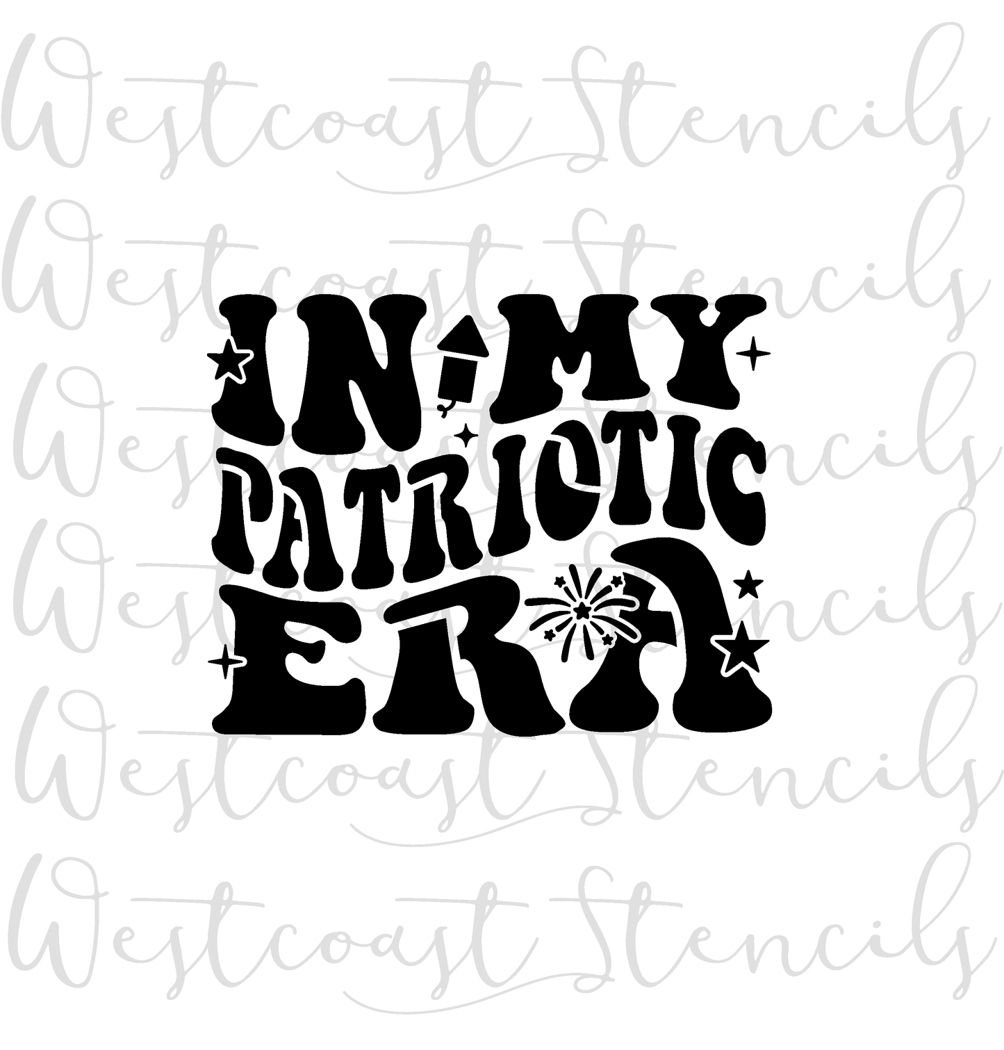 In My Patriotic Era Stencil, 1 Piece