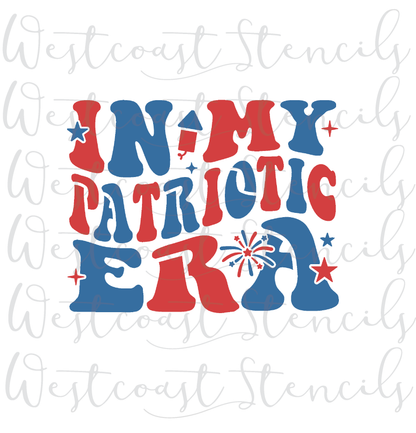 In My Patriotic Era Stencil, 2 Piece