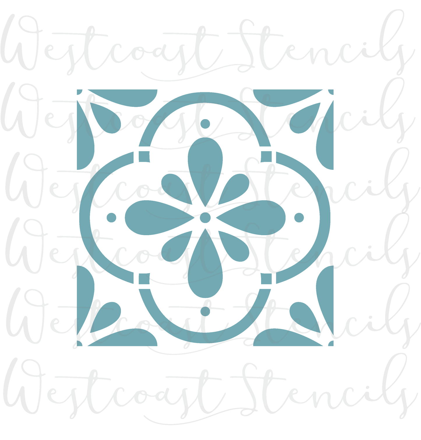 Italian Tile Stencil, Style 2