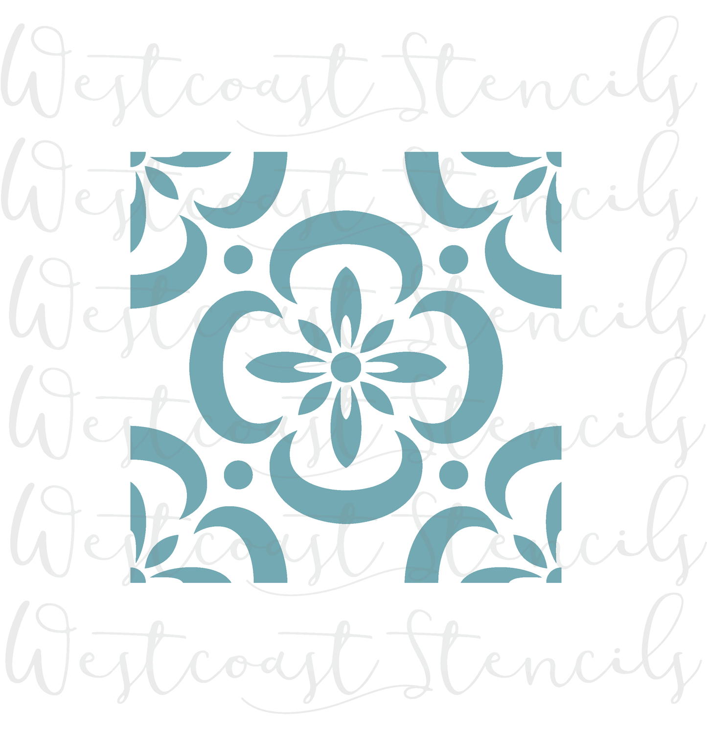 Italian Tile Stencil, Style 3