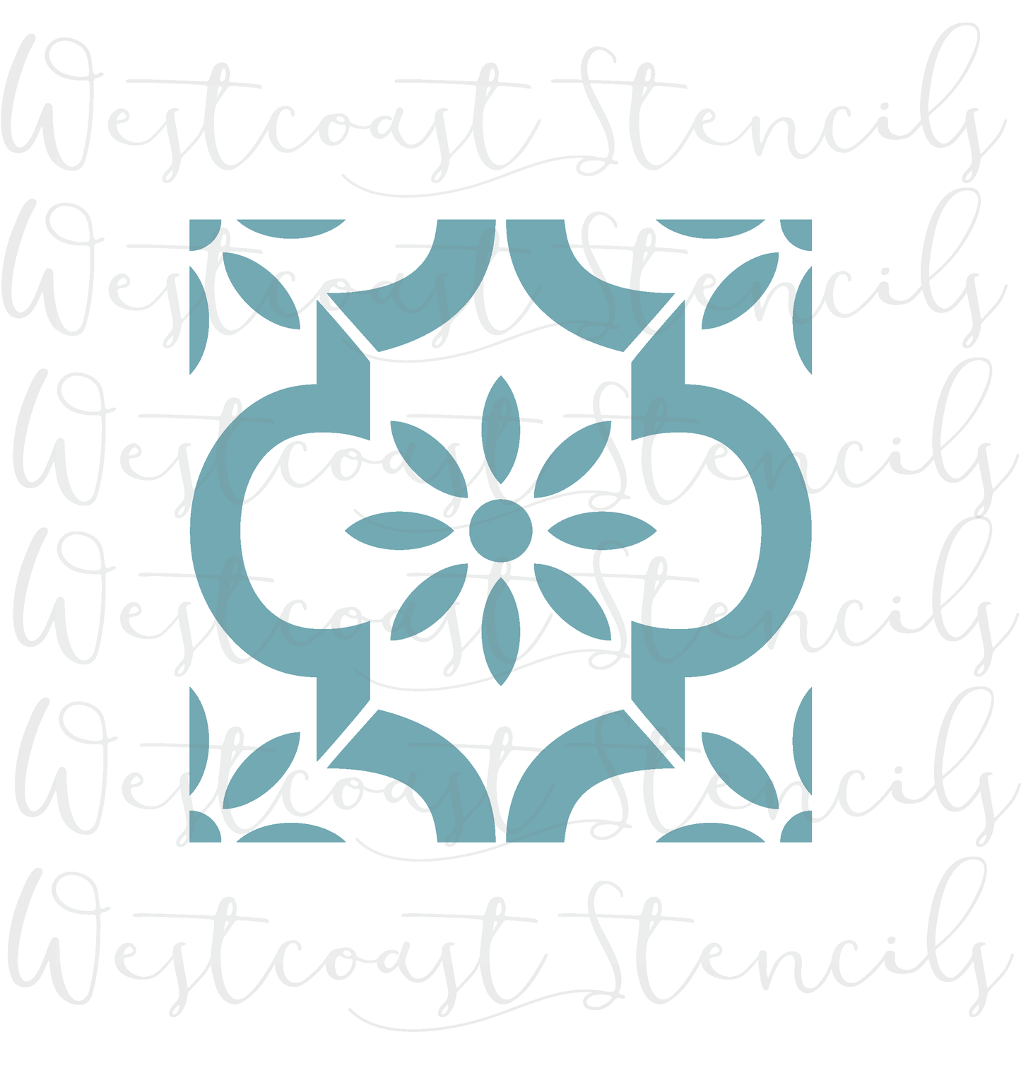 Italian Tile Stencil, Style 4