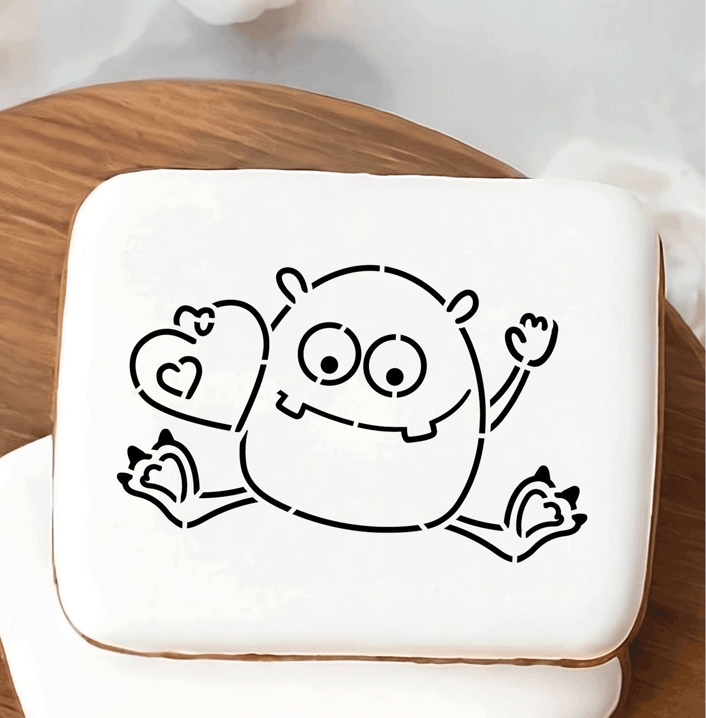 PYO Valentine Monster with Heart Stencil - DIGITAL DOWNLOAD