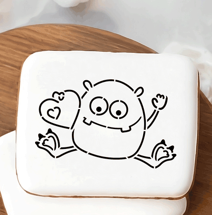 PYO Valentine Monster with Heart Stencil - DIGITAL DOWNLOAD