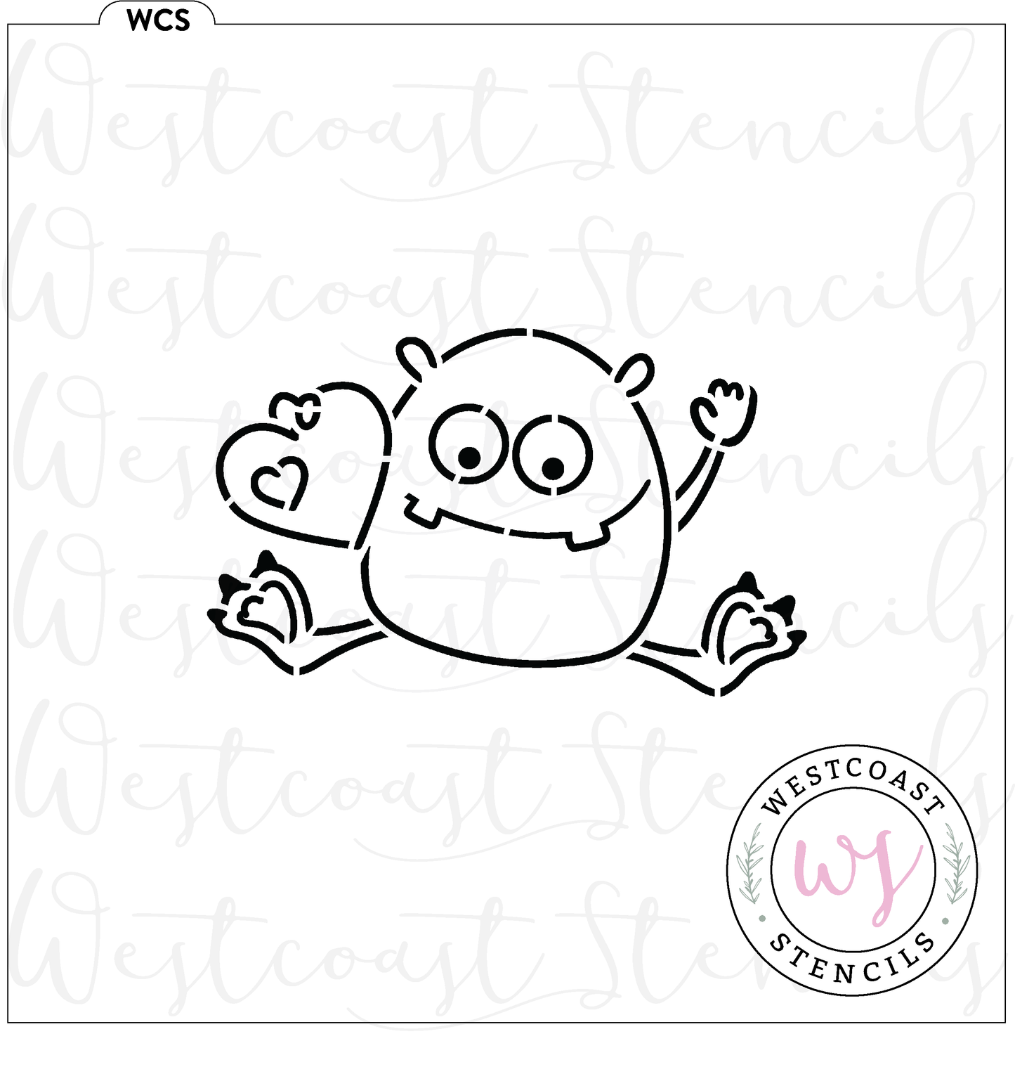PYO Valentine Monster with Heart Stencil - DIGITAL DOWNLOAD