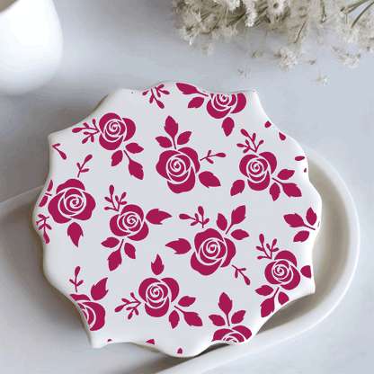 Rose Background Stencil - Digital Download