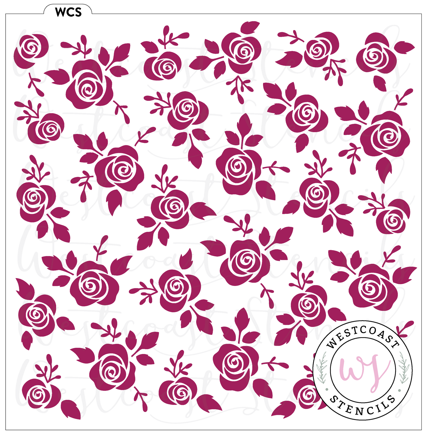 Rose Background Stencil - Digital Download