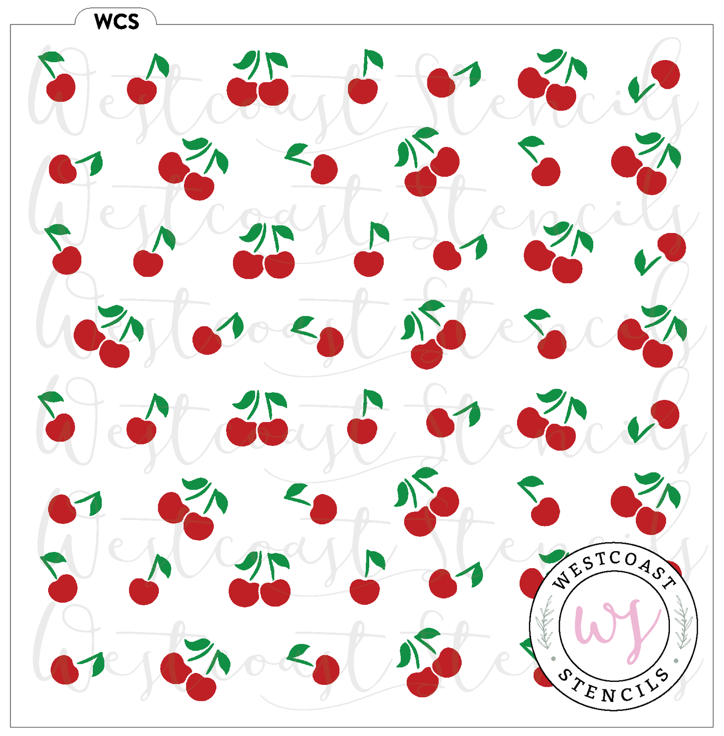 Cherry Background Stencil, Small - DIGITAL DOWNLOAD